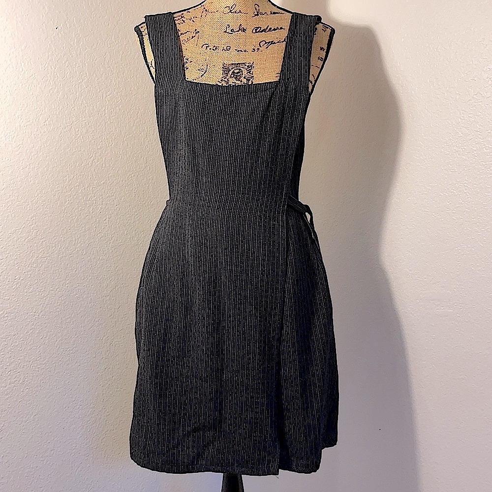 The Limited Vintage Wool Pinstripe Jumper Dress